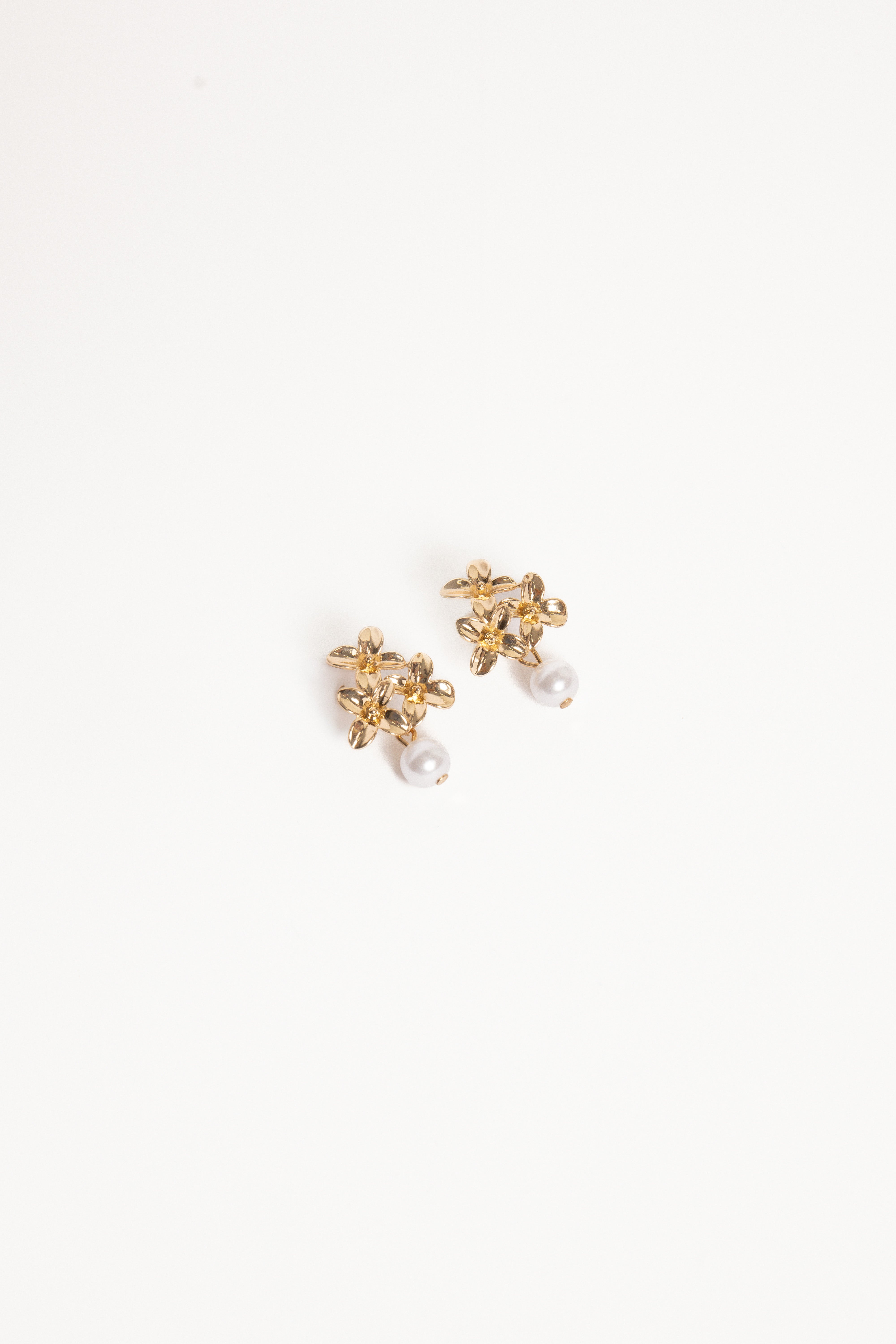 Amani Earrings - Gold/Pearl