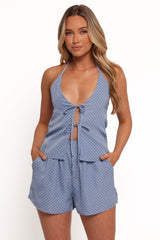 Beau Two Piece Set - Blue Dot