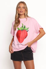 Cerise Tee - Strawberry