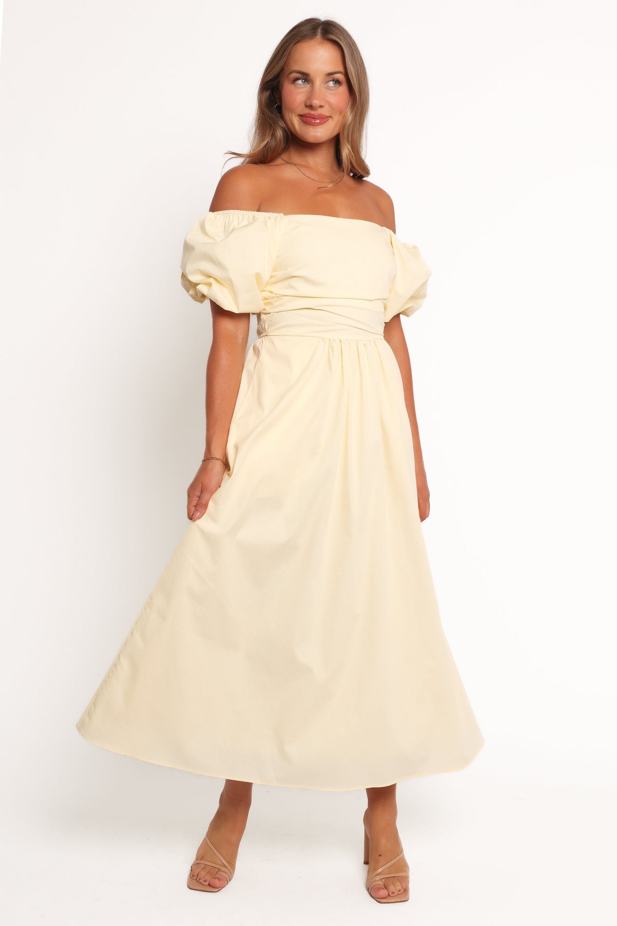 Clo Puff Sleeve Dress - Yellow