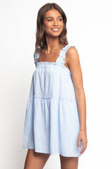 Elena Mini Dress - Light Blue