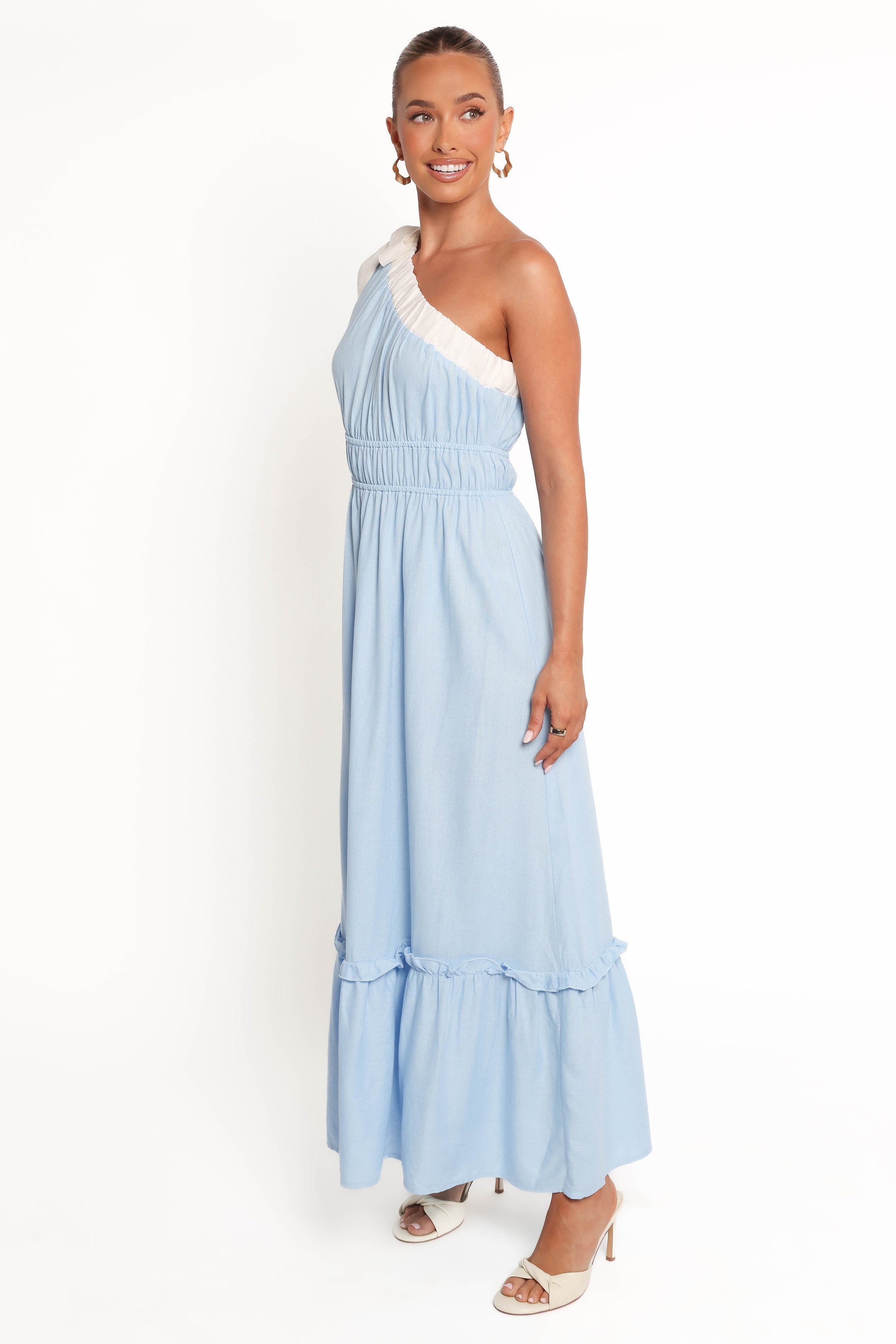 Gilda Maxi Dress - Blue/White