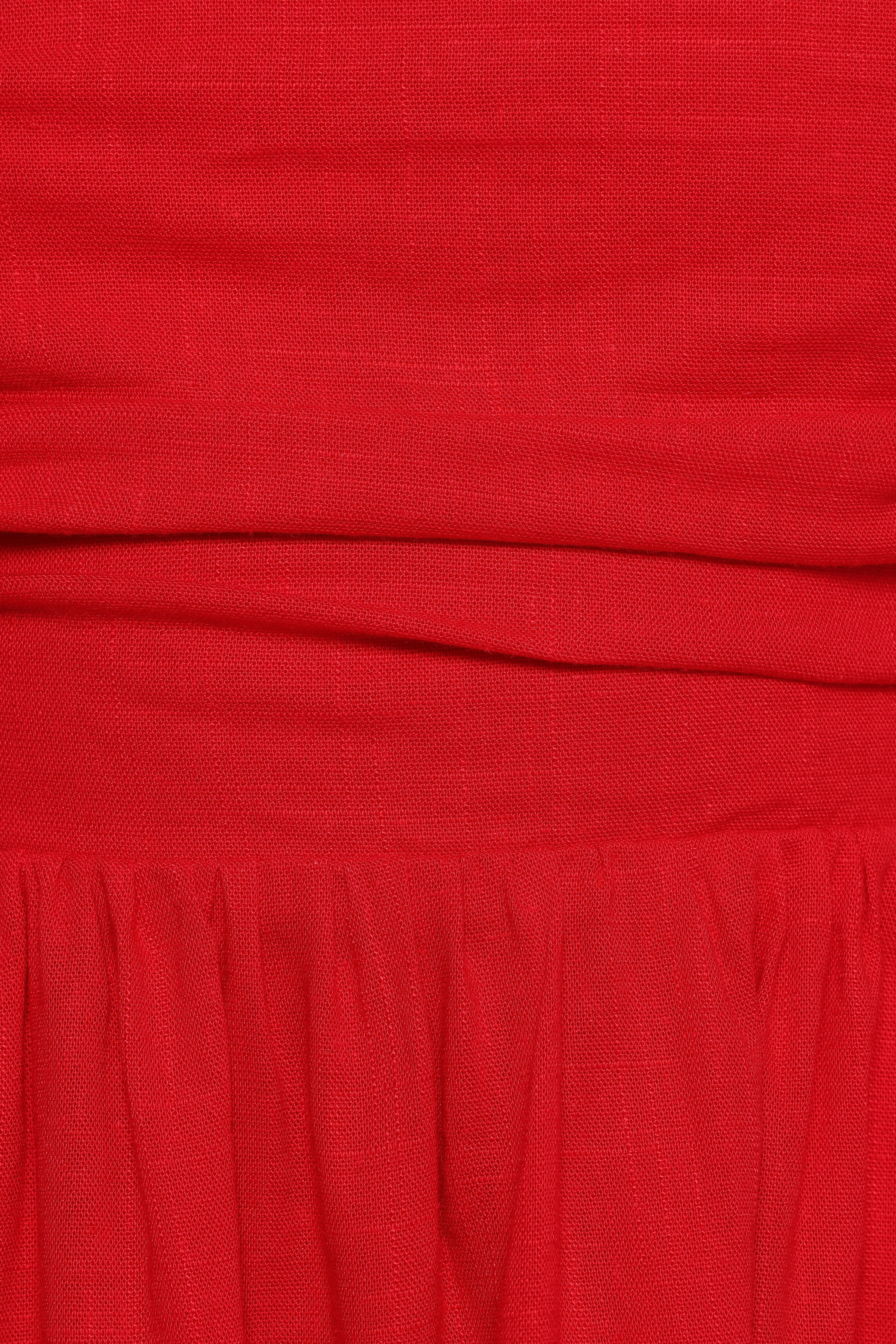 Katy Strapless Mini Dress - Red