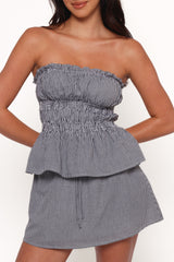Luna Skirt Set - Black White Gingham