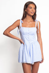 Rhea Corset Romper - Blue