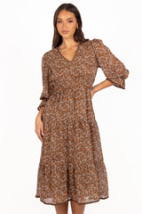 Simone Midi Dress - Camel