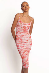 Tempest Midi Dress - Pink Floral