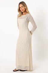 Jaye Long Sleeve Maxi Dress - Cream