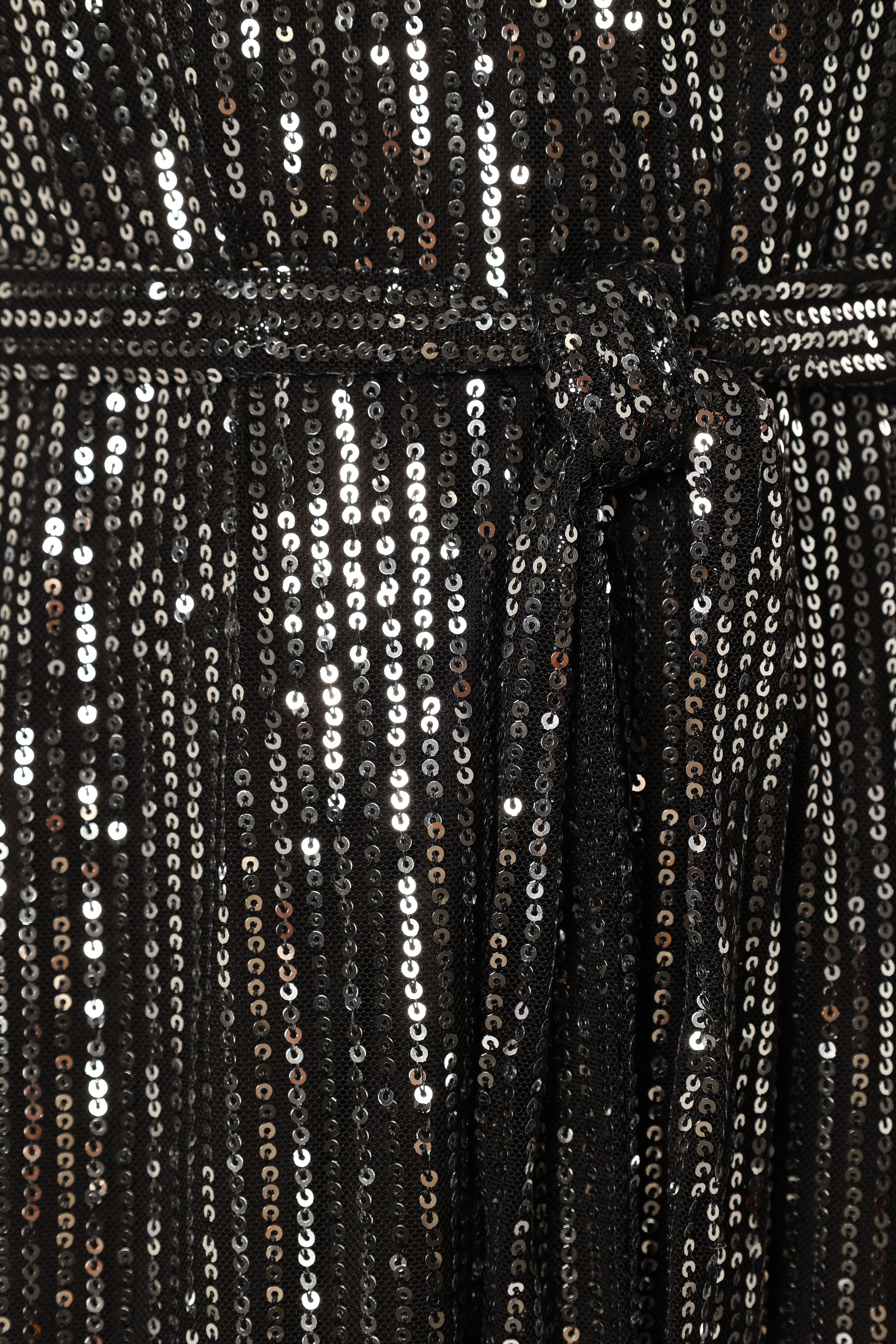 Linnie Long Sleeve Mini Dress - Black Sequin